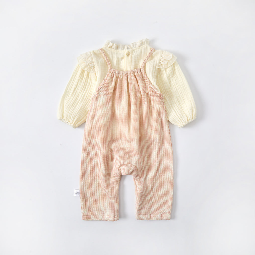 Sweet Little Princess Romper Stylish Infant Cute Bodysuit Two-Piece Set Trendy