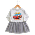 Girl's cartoon long sleeved dress