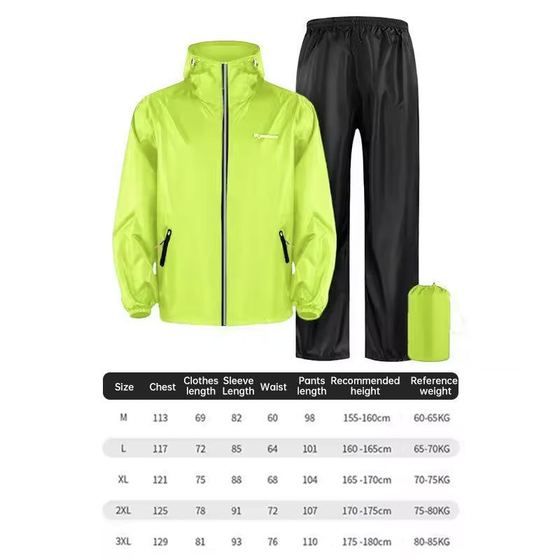 Unisex Ultralight Rain Suit - Lightweight Waterproof Jacket & Pants Set, Summer Outdoor Rainwear for Fishing & Cycling