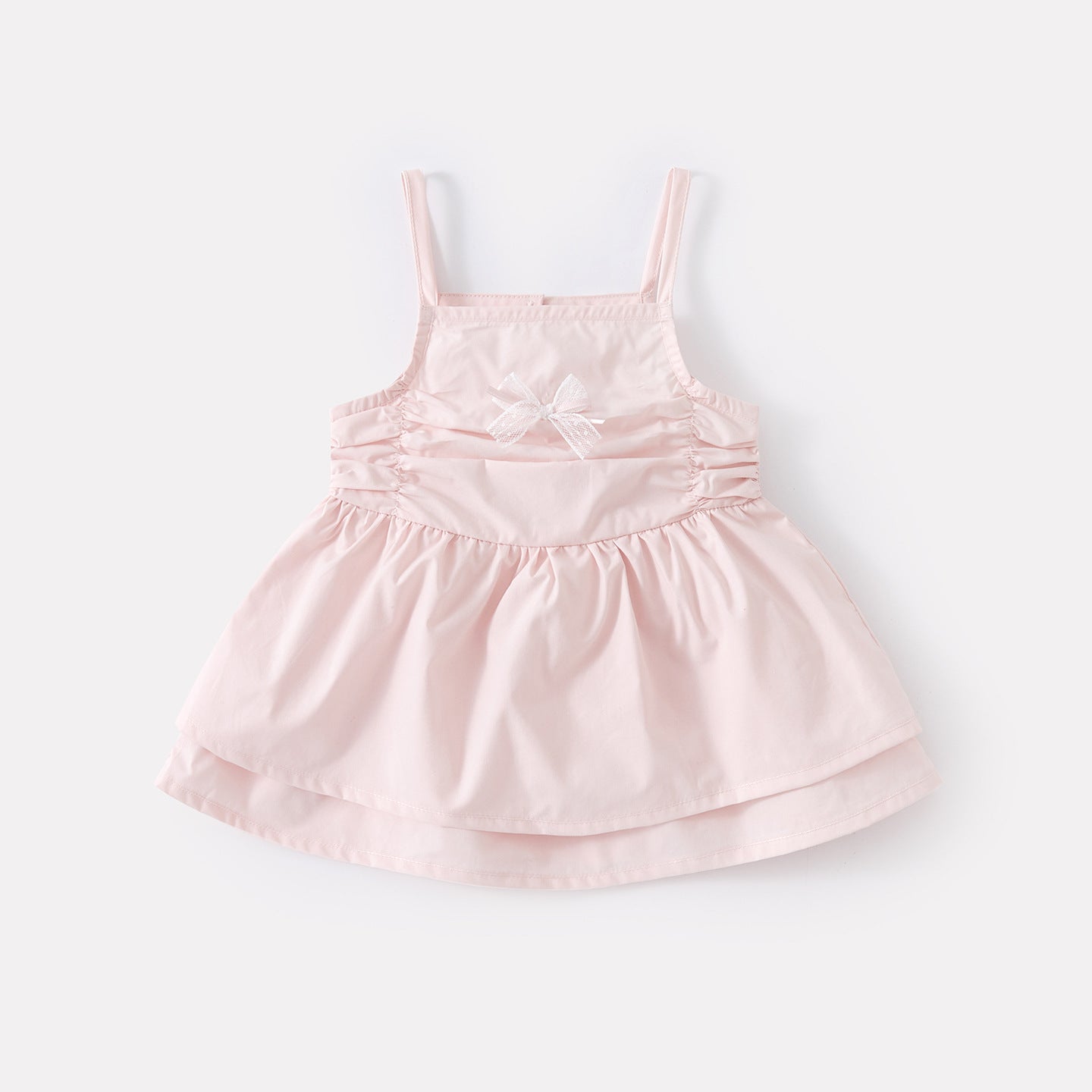 Cute Butterfly Knot Strap Top for Babies and Toddlers, Lightweight Casual Ruffled Wide-Leg Pants