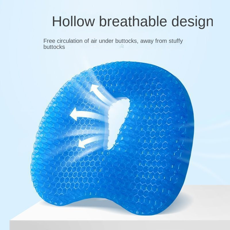 Jelly Honeycomb Gel Seat Pad Silicone Cooling Pad Chair Cushion Office Long Sitting Pad Summer Car Cool Seat Pad Buttocks Pad