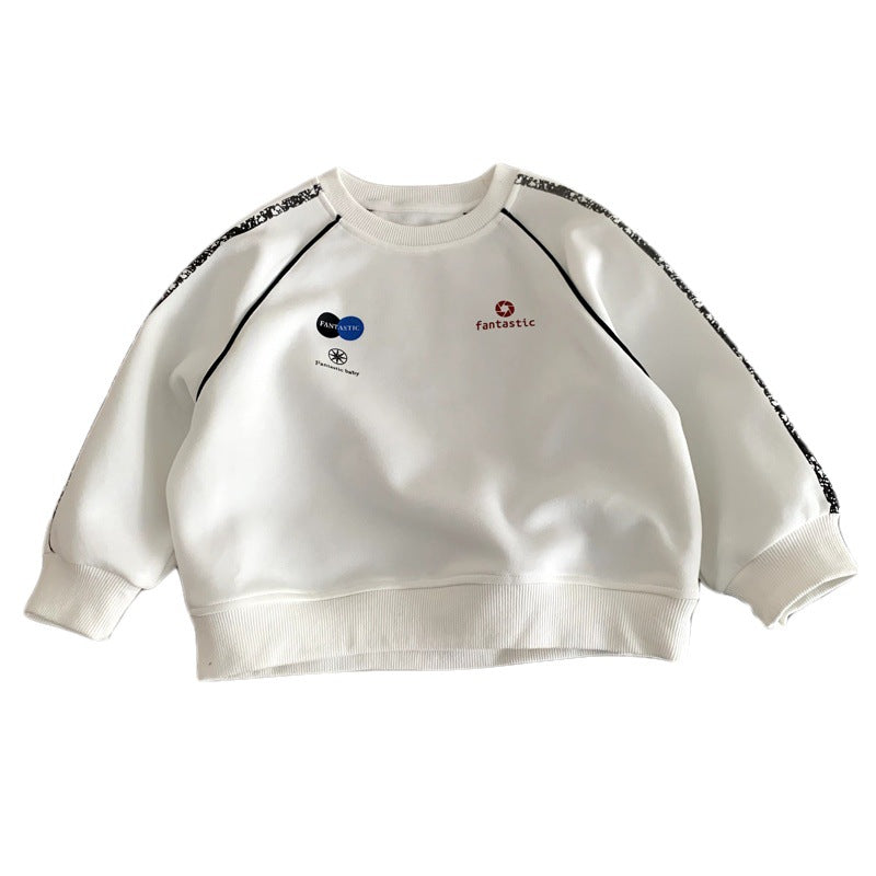 Children's spring coat round neck long sleeved sweatshirt