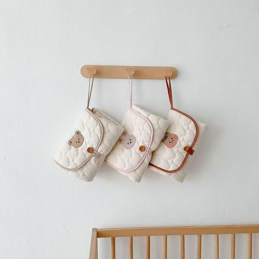 50*70CM Without Hood Baby Portable Diaper Pad Bag Multi-functional Cute Embroidery Changing Pad with Urine Protection