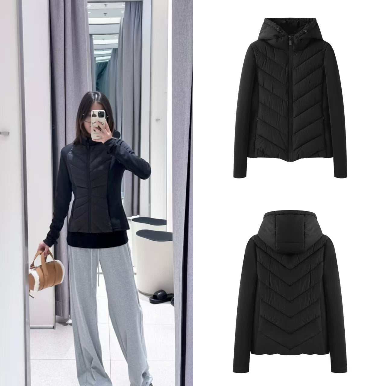 Slim Fit Lightweight Cotton Jacket with Hood for Women