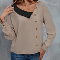 V-Neck Long Sleeve Casual Shirt for Women