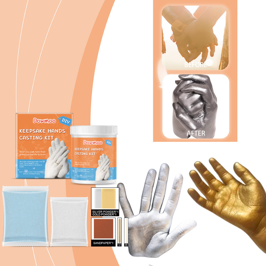 Dowmoo 3D Plaster Model Set, Hand Model Powder Clone Powder Three-Dimensional Hand Model Making Model Powder Plaster Hand Model