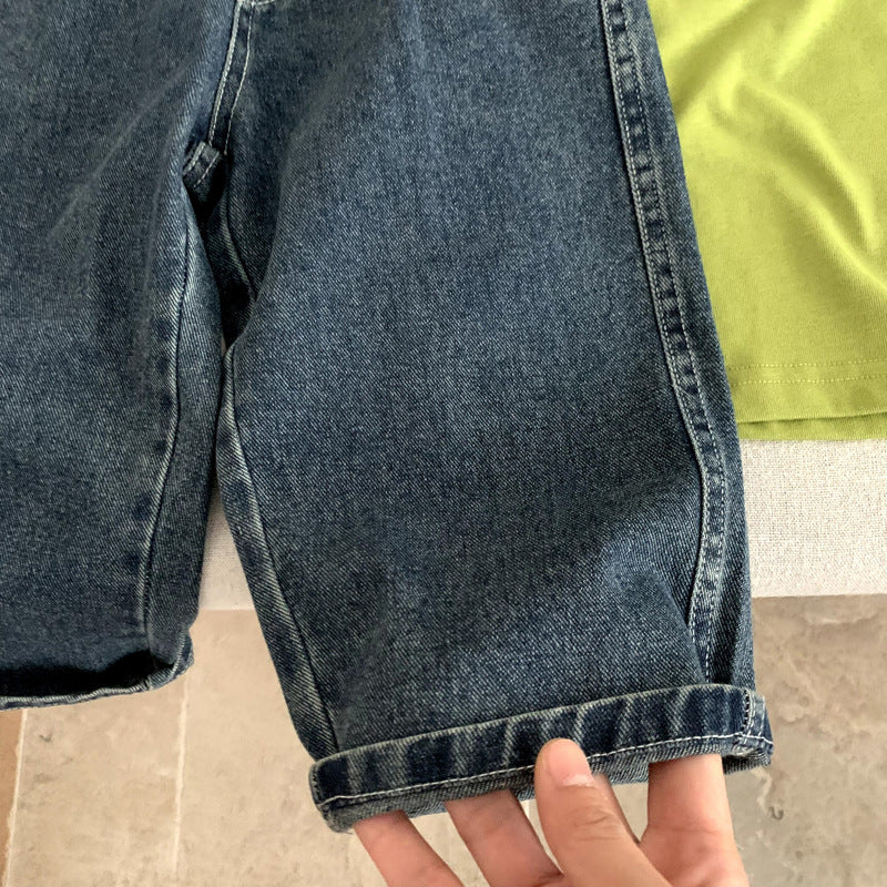 Children's boys long casual jeans for spring