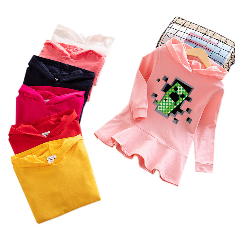 Children's hooded sweatshirt dress