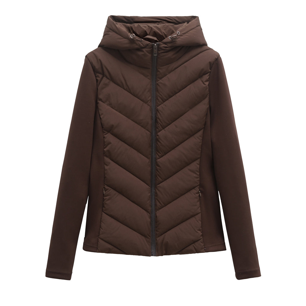 Slim Fit Lightweight Cotton Jacket with Hood for Women