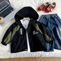 Children's windbreaker hooded spring and autumn hooded assault suit