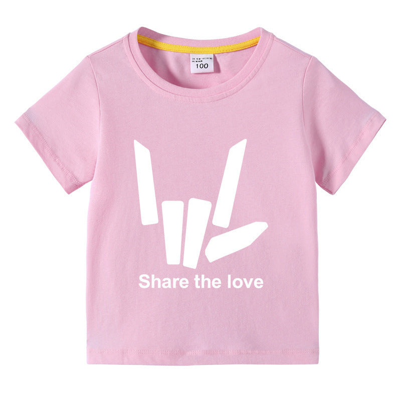 Children's summer short sleeved T-shirt