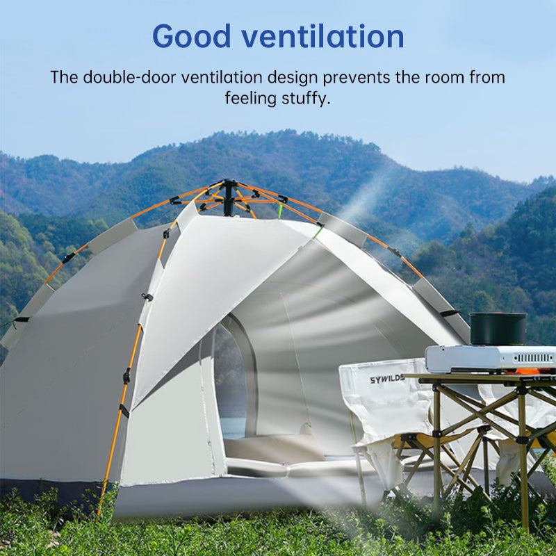 Automatic Pop Up Camping Tent 3-4 Person, Instant Setup Waterproof UV Protection Sun Shelter for Beach Fishing Outdoor