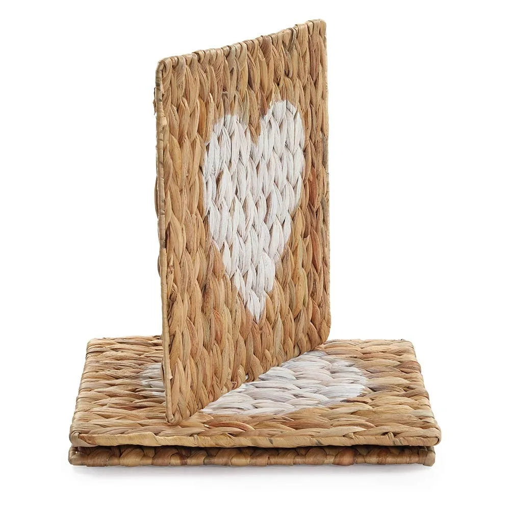 Square Placemat  with decorative painted center Eco friendly products Made in Vietnam Table decoration Woven Placemat Wholesale