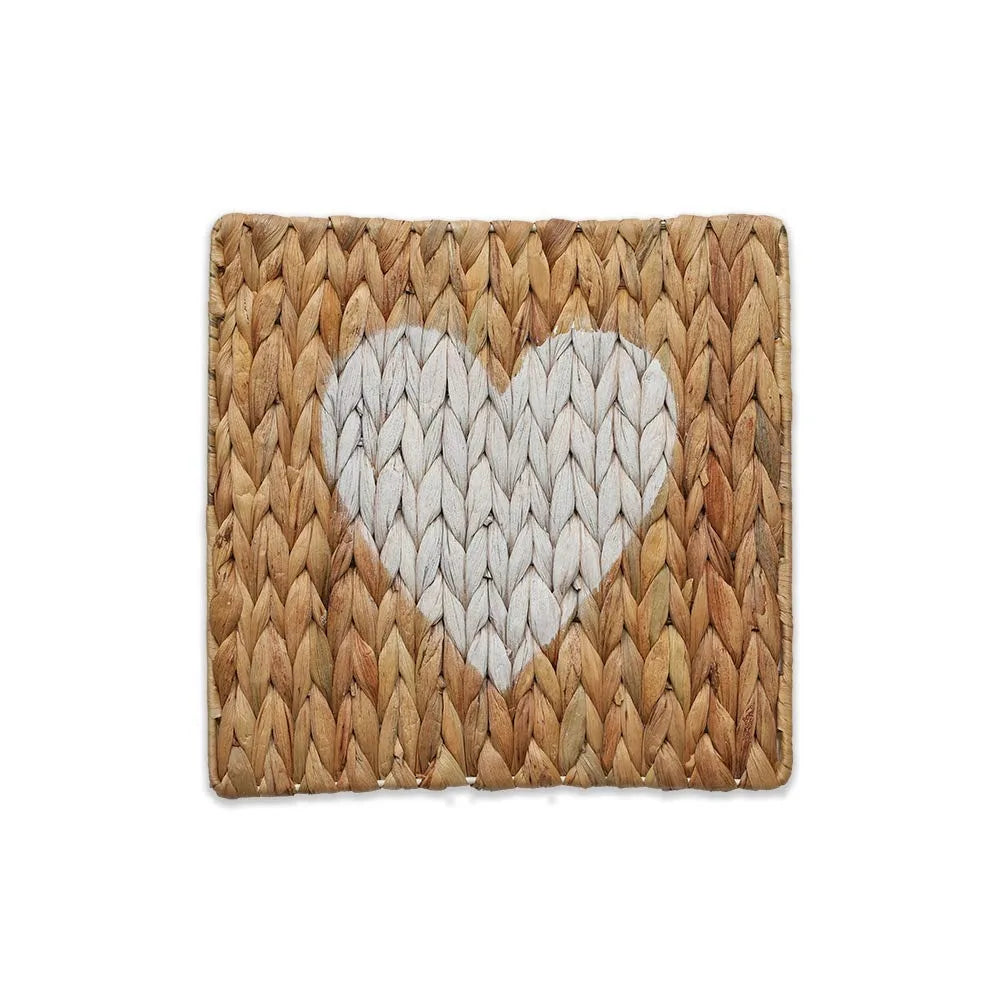 Square Placemat  with decorative painted center Eco friendly products Made in Vietnam Table decoration Woven Placemat Wholesale