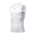 Quick-dry Men's Sports Fitted Short Sleeve Highly Elastic Breathable Moisture-wicking Fitness Training Vest