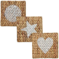 Square Placemat  with decorative painted center Eco friendly products Made in Vietnam Table decoration Woven Placemat Wholesale
