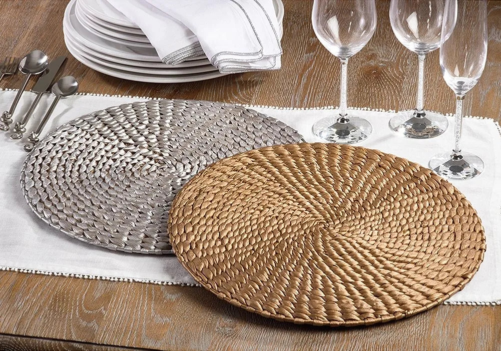 Decorative natural water hyacinth placemats Eco friendly products Made in Vietnam Table decoration Woven Placemat Wholesale