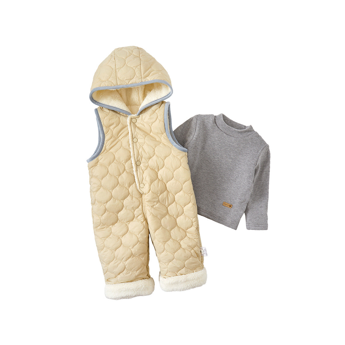 Cute Baby Vest Romper  Warm Cotton-Padded Pants for Boys and Girls