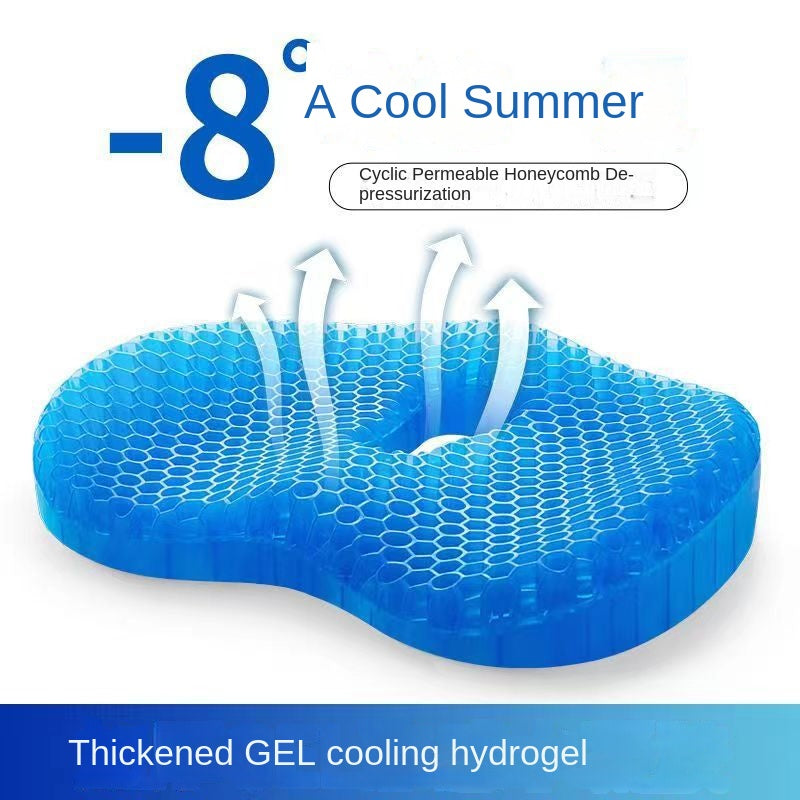 Jelly Honeycomb Gel Seat Pad Silicone Cooling Pad Chair Cushion Office Long Sitting Pad Summer Car Cool Seat Pad Buttocks Pad