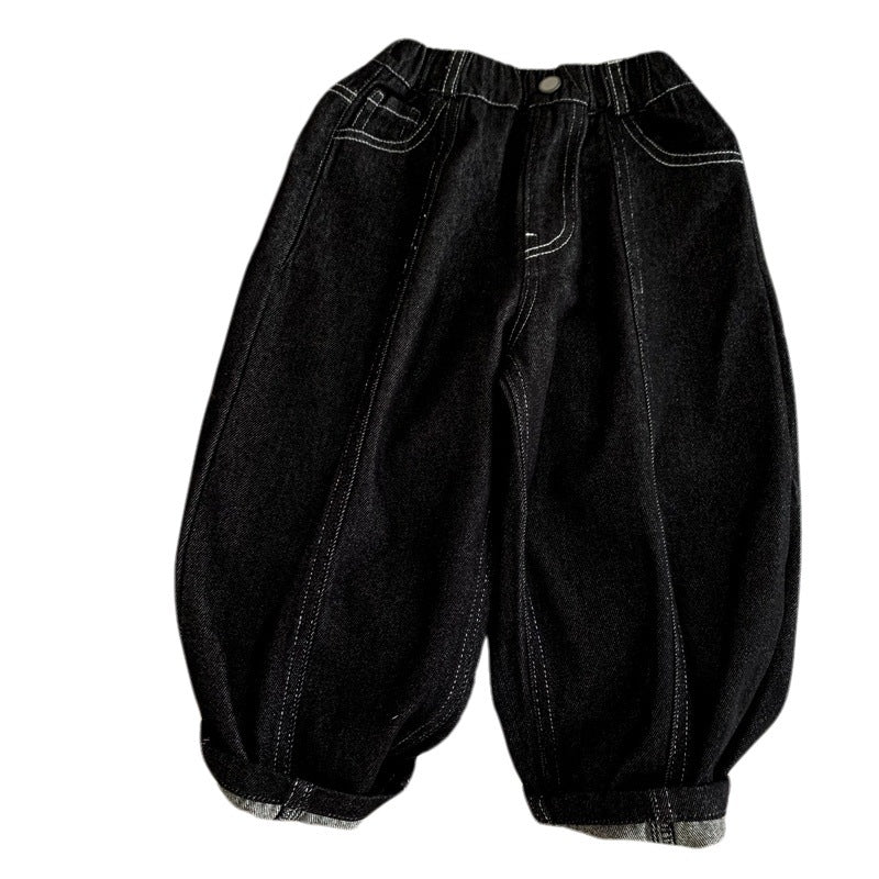 Girl's soft denim baby spring and autumn pants