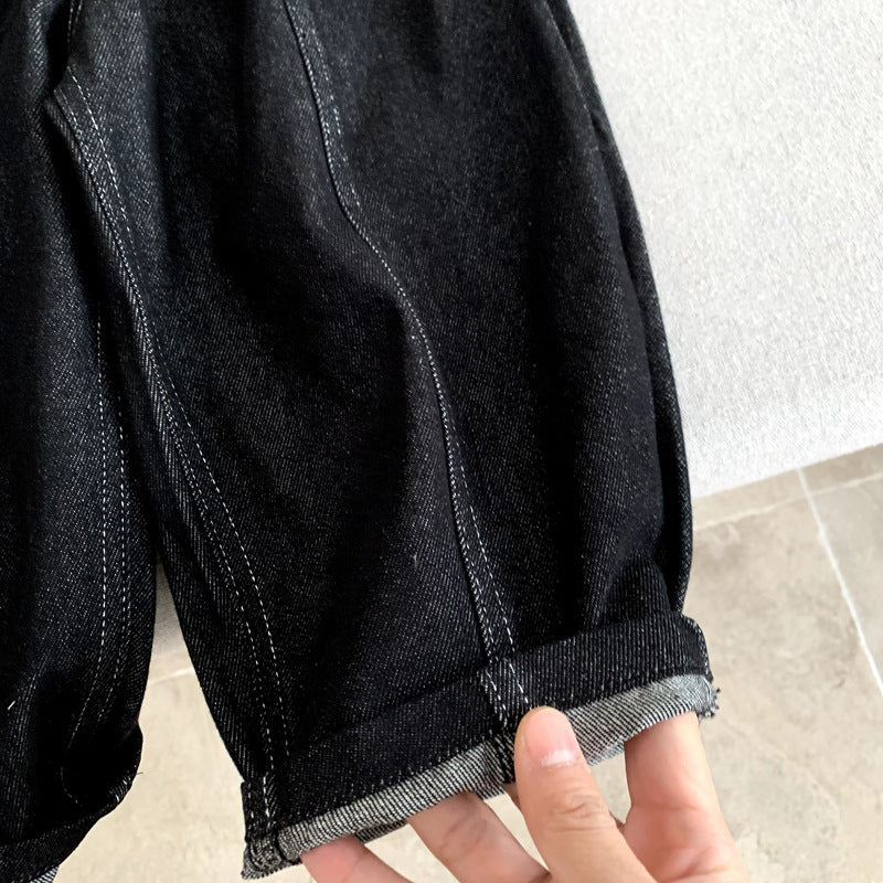 Girl's soft denim baby spring and autumn pants