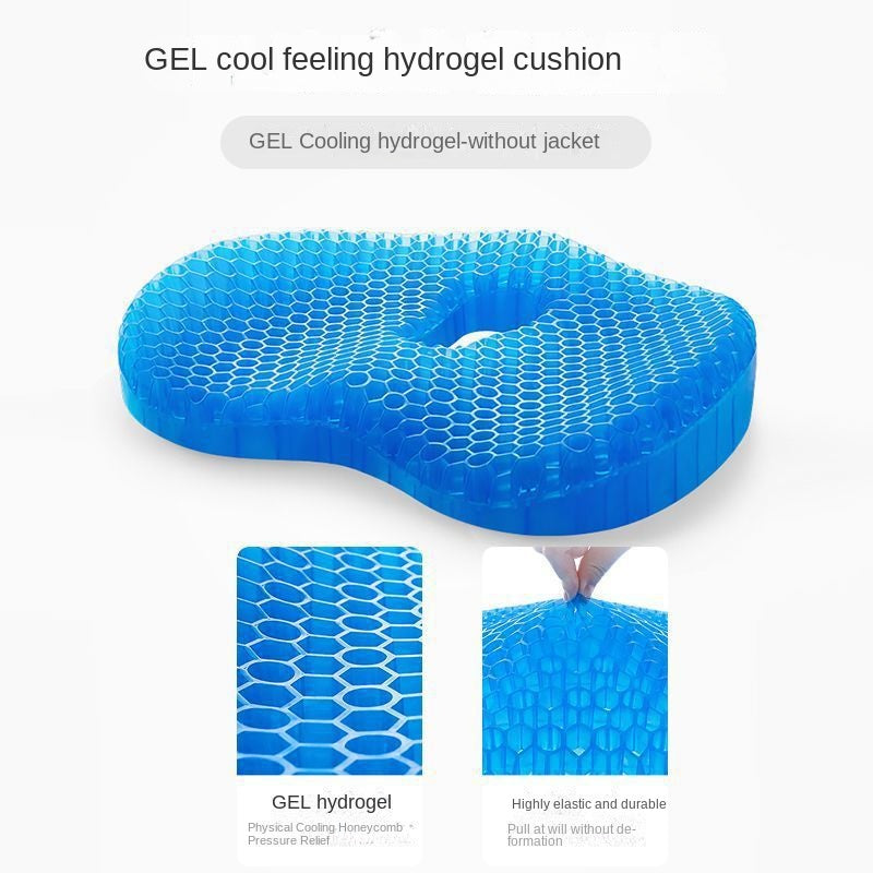 Jelly Honeycomb Gel Seat Pad Silicone Cooling Pad Chair Cushion Office Long Sitting Pad Summer Car Cool Seat Pad Buttocks Pad