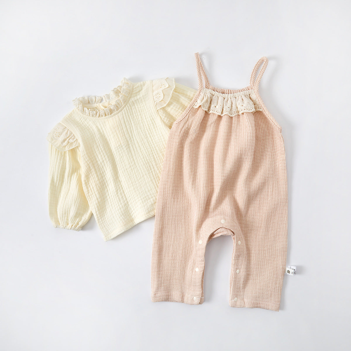 Sweet Little Princess Romper Stylish Infant Cute Bodysuit Two-Piece Set Trendy