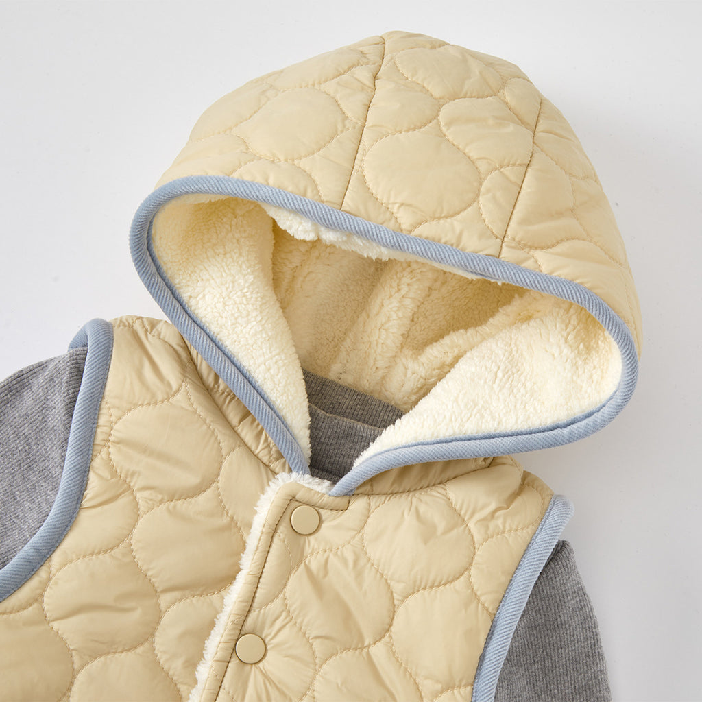 Cute Baby Vest Romper  Warm Cotton-Padded Pants for Boys and Girls