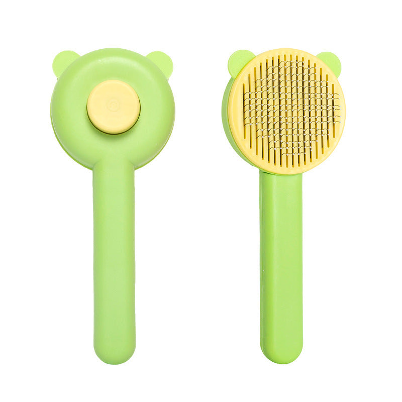 Creative Design Pet Comb Cat Self-Cleaning Needle Comb Dog Comb for Removing Loose and Dead Hair Cat Grooming Comb Wholesale