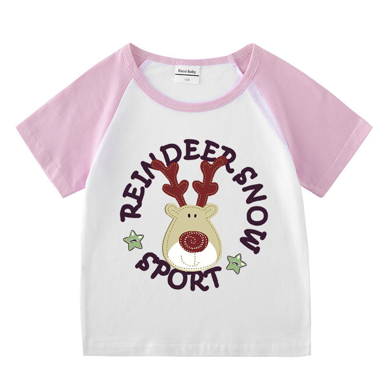 Children's summer short sleeved T-shirt