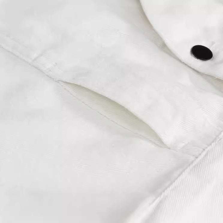 Slim Fit Trendy Men's White Denim Vest Denim Waistcoat Denim Sleeveless Top