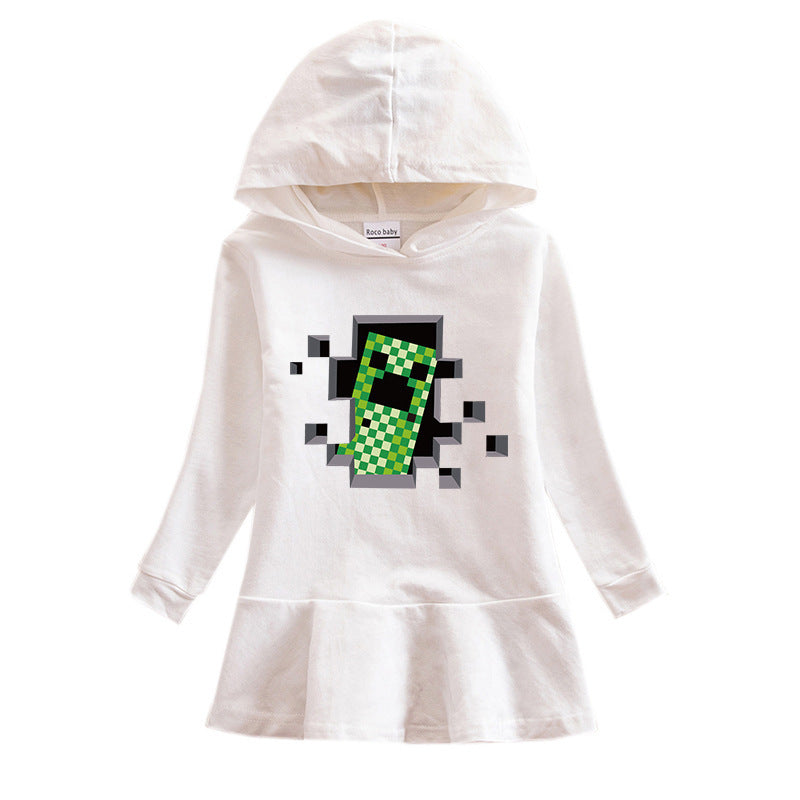Children's hooded sweatshirt dress