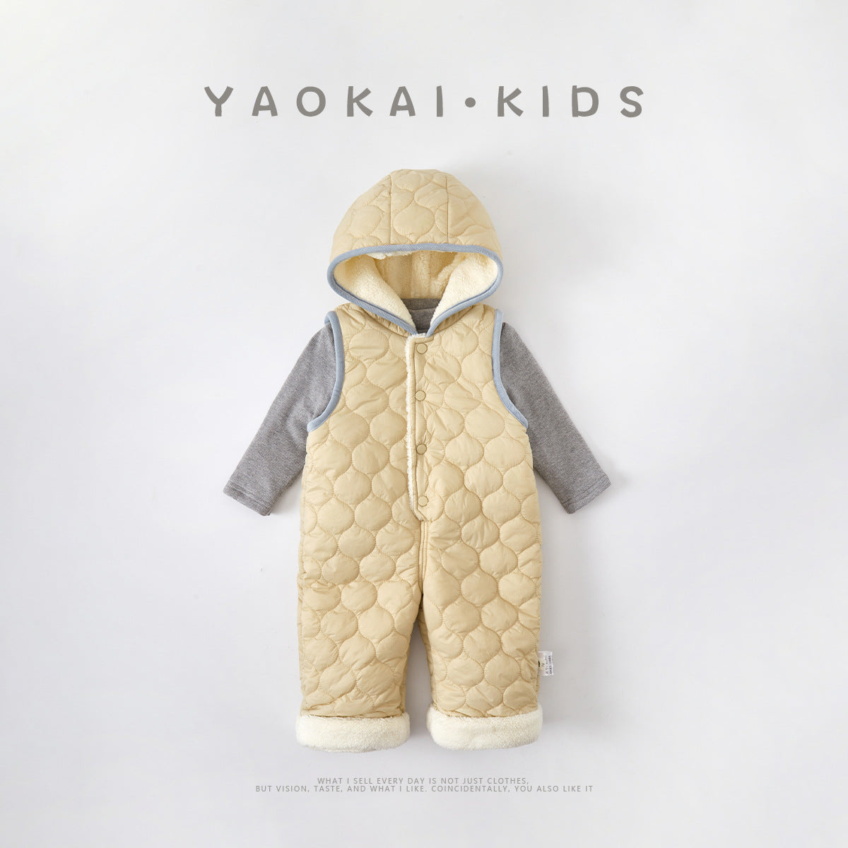 Cute Baby Vest Romper  Warm Cotton-Padded Pants for Boys and Girls