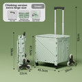 Folding Utility Cart with Lid – Rolling Storage Wagon for Shopping, Travel & Outdoor Activities