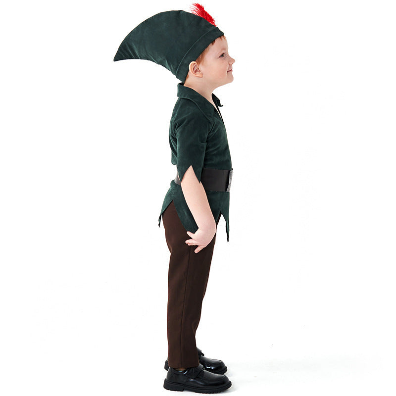 Halloween Costume Hunter Children's Robin Hood Archer Role Play Peter Pan Stage Performance Outfit