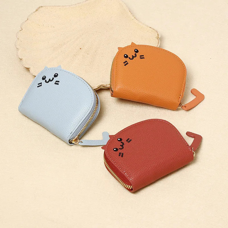 New Cat Card Bag for Women, Small and Netizens, Love Multiple Card Positions Card Bag, Advanced Cartoon Zero Wallet