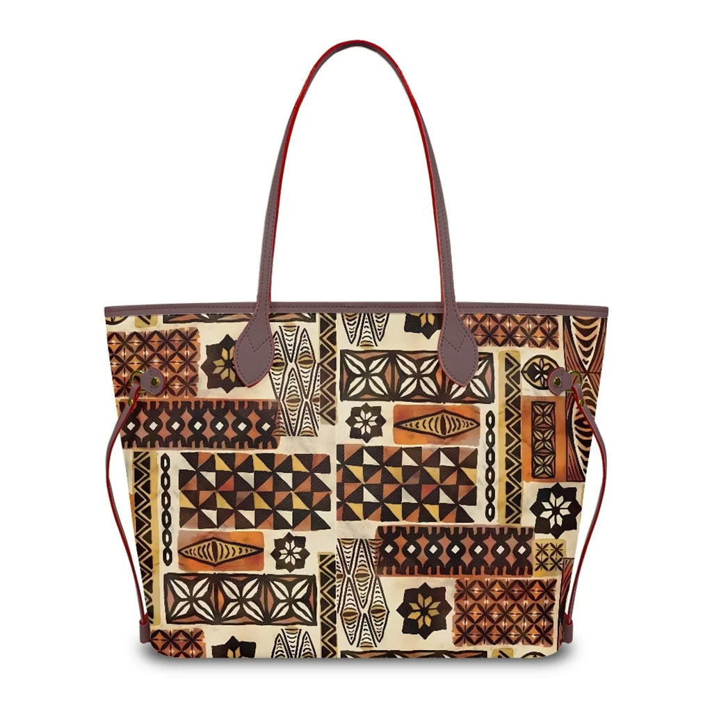 New Customized Women's Handbags Polynesian Tapa Fashion Leather Lady Handbag Casual Large Capacity Totes Shoulder Bags Teen Girl