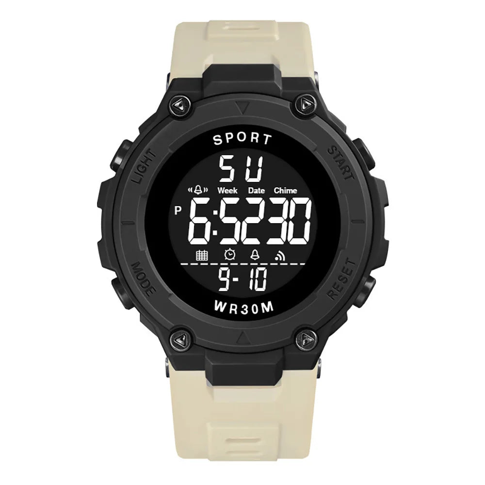 Men Wrist Watches Water Resistant Luminous Stopwatch Timer Dual Time Display Digital Watch