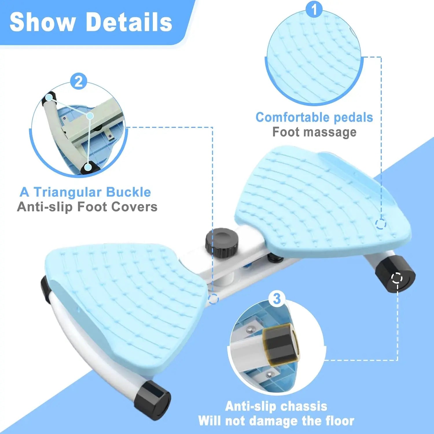 Home Silent Double Pedal Double Axis Rebound Belt Pull Rope Rotary Waist Twisting Machine Fitness Equipment Waist Twisting Disc