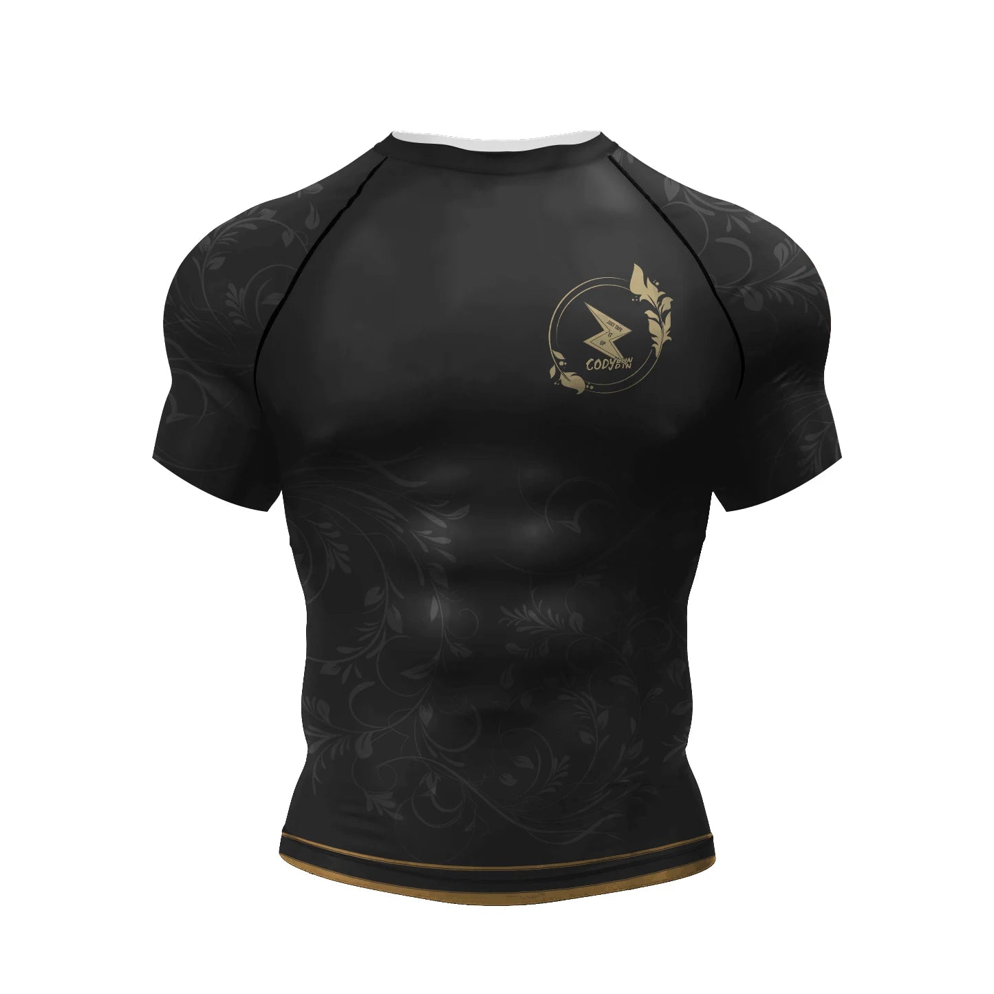 Men's Quick Dry Sportswear Custom Design England Style Eco-Friendly BJJ MMA Rash Guard Fitness Wear Short Sleeve Shirts Plus