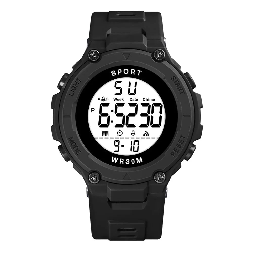 Men Wrist Watches Water Resistant Luminous Stopwatch Timer Dual Time Display Digital Watch