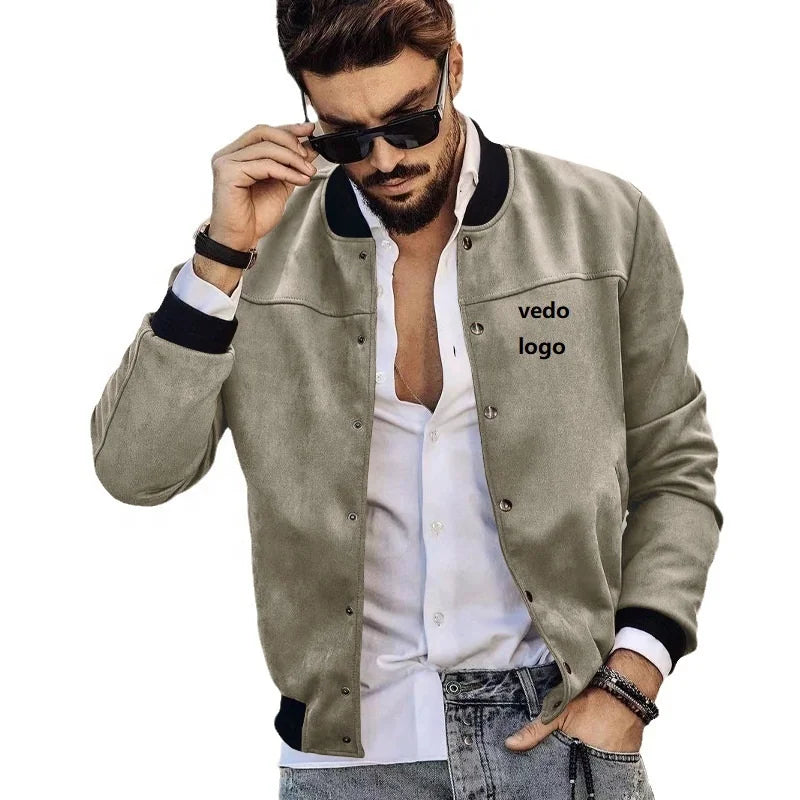 US Size Jacket Dropshipping Custom Logo Printing Embroidery Casual Sport Men Coat Varsity Jacket