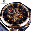 Forsining Clock Fashion Men Skeleton Automatic Mechanical Watches Luxury Business Tourbillon Men Waterproof Wristwatches