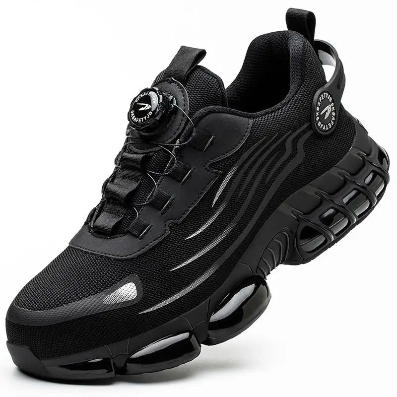 JianKun Breathable Anti Smash Steel Toe Construction Men Industrial Boots Men Work Automatic Button Safety Sneakers SAFETY Shoes
