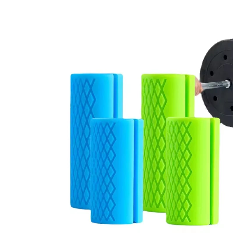 Factory Fitness Training Weight Lifting Non-slip Thick Silicone Barbell Grip Silicone Anti-slip Barbell Grips With Custom Logo