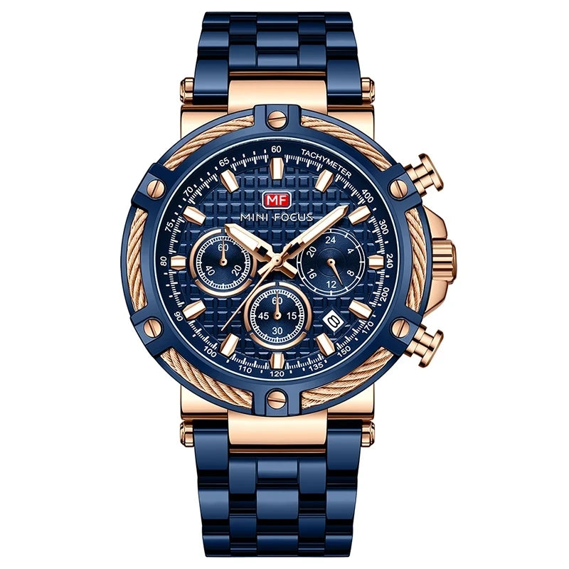OEM Hot Sale MINI FOCUS 0470 Watches Mens Luxury Men Quartz Watch Calendar Waterproof Chronograph Multi Function Watch Relojes
