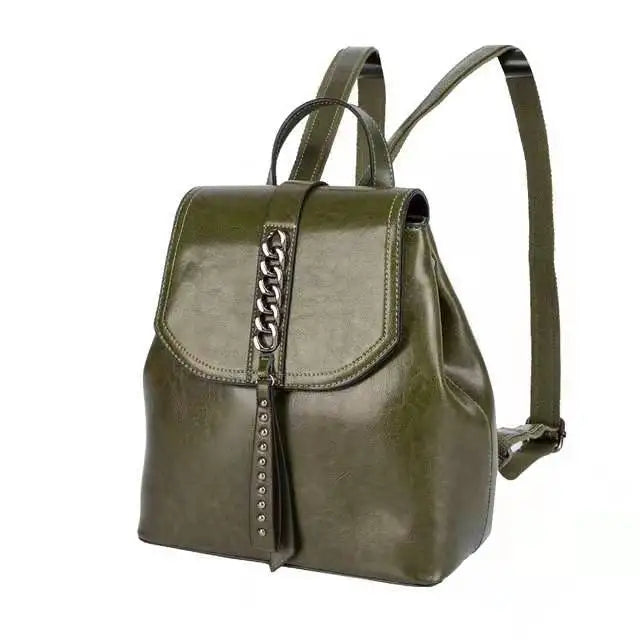 2022 Custom Student Genuine Leather Girls School Bags Casual Sports Women's Backpacks
