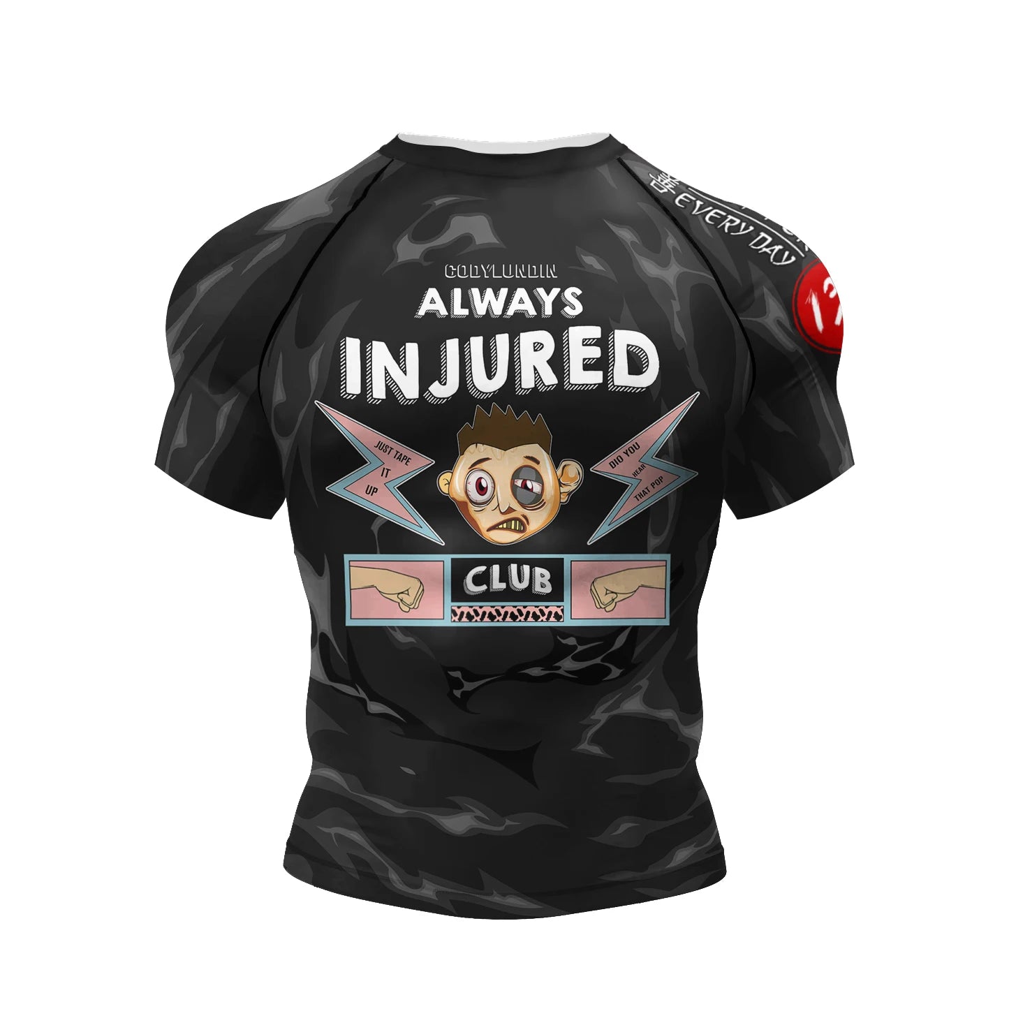 Men's Quick Dry Sportswear Custom Design England Style Eco-Friendly BJJ MMA Rash Guard Fitness Wear Short Sleeve Shirts Plus