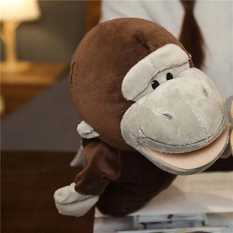 Stuffed Plush Animals Toys Hand Finger Story Puppet Kawaii Dolls Educational Baby Toys Lion Elephant Bunny Monkey Children GIft