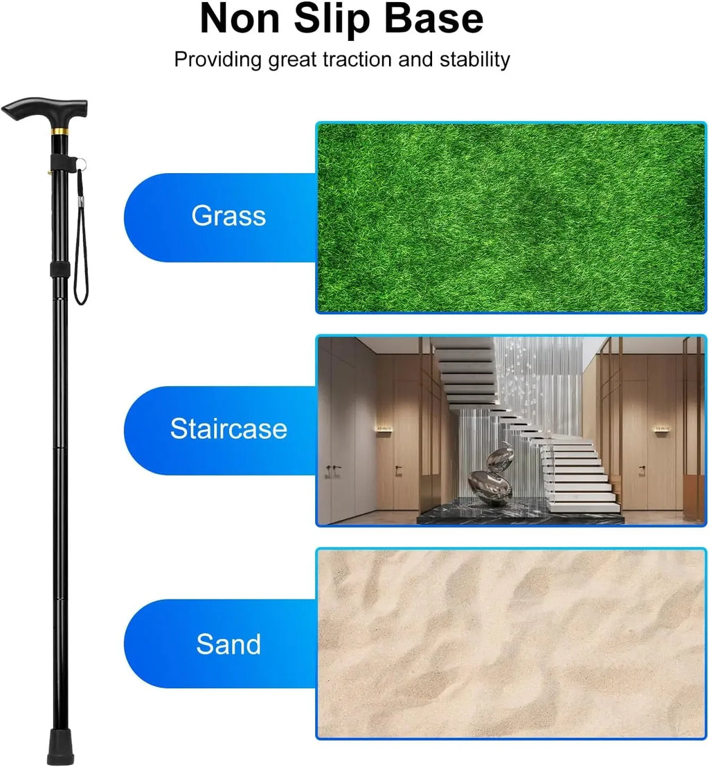 Hot Selling and Cheap Walking Cane Aluminum Poles Hiking Walking Stick Lightweight and Foldable Elderly Crutches